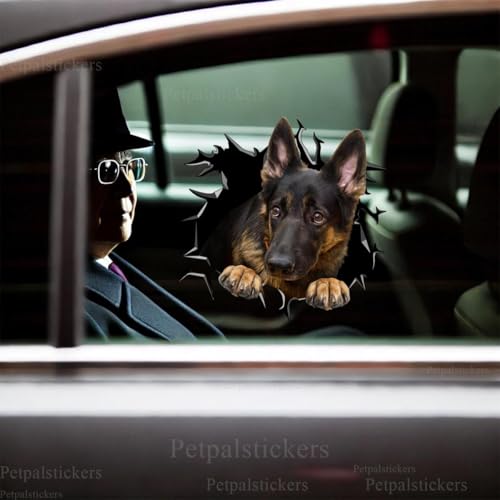 Image of Vinyl Dog Stickers - Car Decals for Women & Dog Lovers (German Shepherd)
