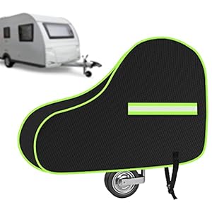 URAQT Couvercle de Timon Remorques, Universelle Housse de Protection pour Caravanes et Remorques, Couverture de remorquage Attelage Housse pour Tête d’attelage de Caravane avec Bandes Réfléchissantes