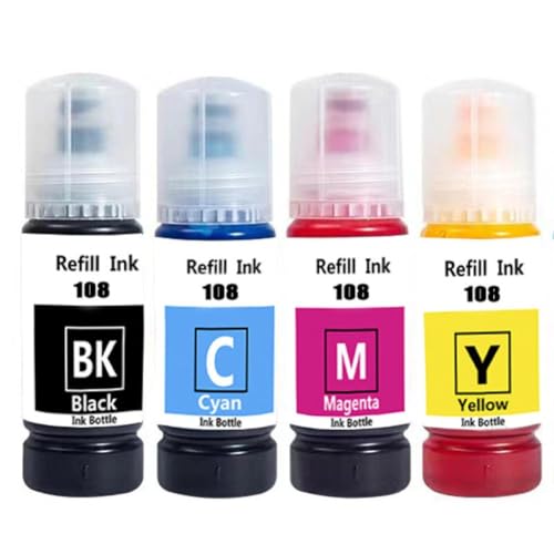 Tinta 108 de recarga para imprimir fotos memorables en L18050 y L8058
