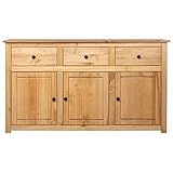 Generisch Sideboard 135 x 40 x 80 cm Massivholz Panama-Kiefer,Möbel,Schränke,Sideboards,29KG,282703