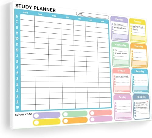 A4 Thick Study and Revision Planner Pad for Scheduling and T