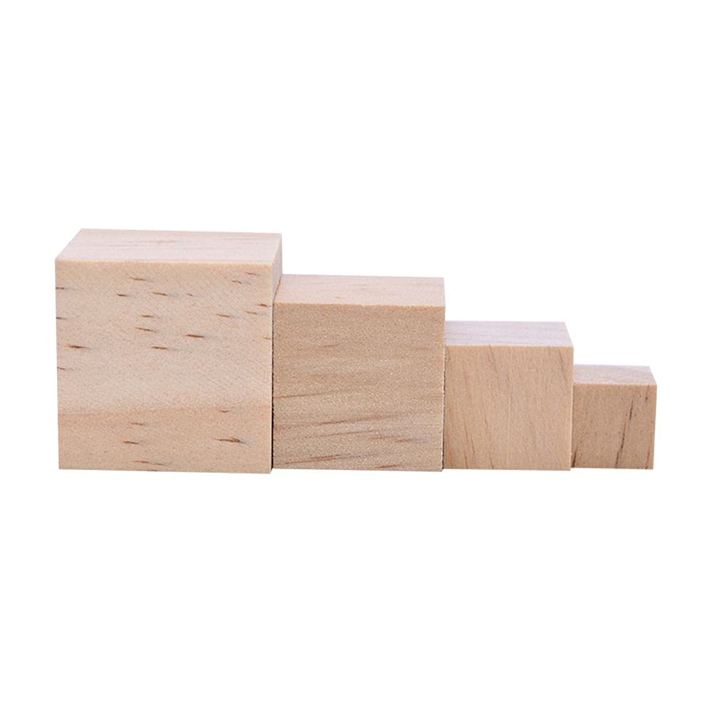 Set De 130 Cubos De Madera Natural De 2 Cm – Bloques Lisos Sin Terminar Para Manualidades, Bricolaje, Decoración Y Rompecabezas