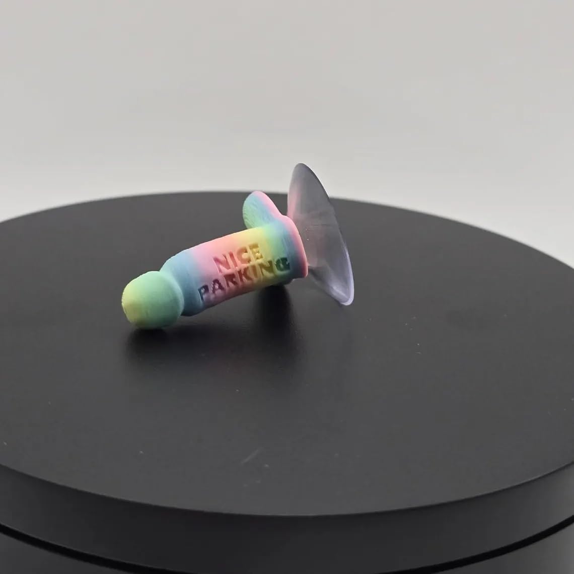 Nice Parking Dick Valve Stem Caps and Suction Cup Prank Set, Hilarious Gag Gift for Drivers, Joke Car Accessories, Novelty Nice Parking Warning Kit (Beige, Set of 10)