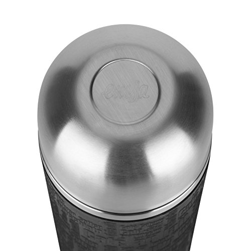 Emsa Senator Sleeve 515714 Termo con Taza Integrada, 1 L, Acero Inoxidable/Silicona, Plateado/Negro - Imagen 4
