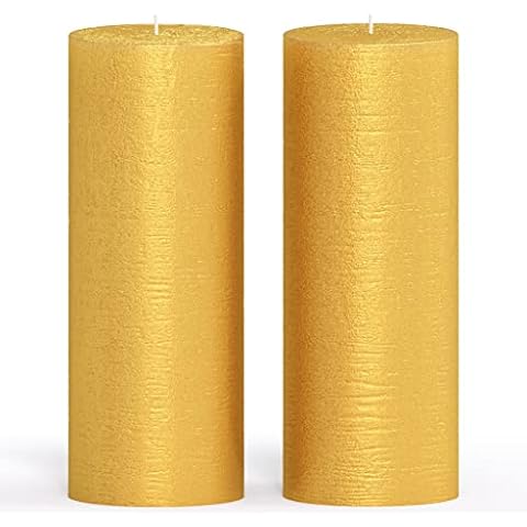 CANDWAX Juego de 2 velas de pilar de 3x8 inch Cover