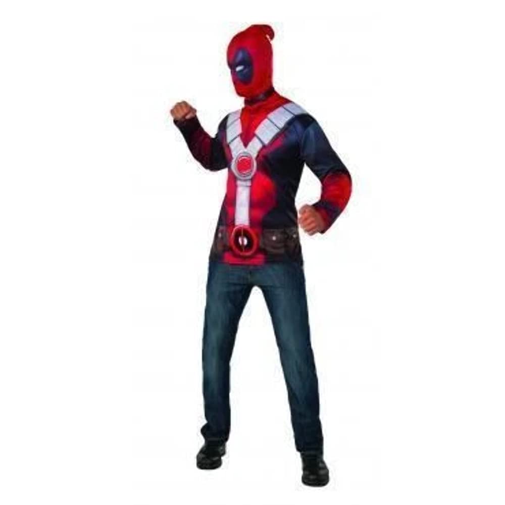 Rubie's Official Marvel Deadpool Top Costume, Adult Superhero Fancy Dress