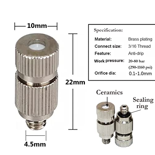 Buse de brumisation haute pression en laiton durable pour kit d'irrigation de terrasse