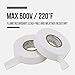 Lichamp Black White Electrical Tape 3/4 inch, 20-Pack Industrial Grade High Temp Waterproof Super Vinyl Electrical Tapes Bulk Assortment