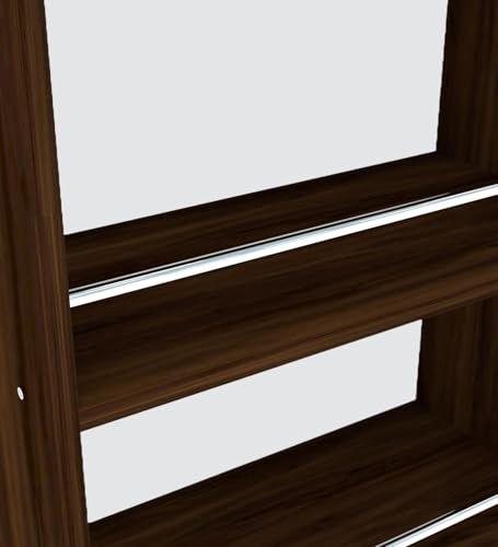 Image of SPECIALITY PANELS Kitchen Cabinet with 5 Open Shelves | Crockery Storage Cabinet | Space Organizer | Termites Resistance | Free Standing Wooden Cupboard for Kitchen Office Home | Walnut Brown