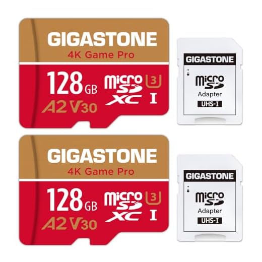 [5-Yrs Free Data Recovery] Gigastone 128GB 2-Pack Micro SD Card, 4K Game Pro, MicroSDXC Memory Card for Nintendo-Switch, GoPro, Action Camera, DJI, UHD Video, R/W up to 100/50MB/s, UHS-I U3 A2 V30 C10