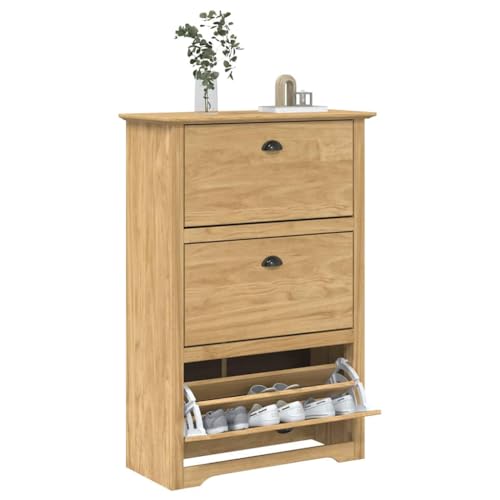 Zapatero de madera con cajón BODO de diseño rectangular 5