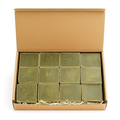 kidparadise Savons de Marseille Le sérail en Coffret de 12 savons Huile d'olive - 1Kg, Biodégradable