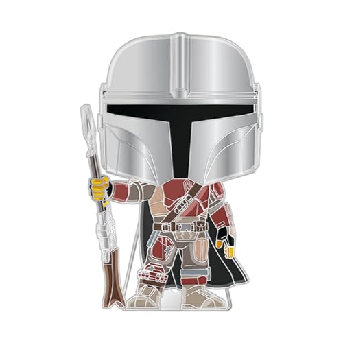Funko Pop! Large Enamel Pin Star Wars: Mando - The Mandalorian Pins de Esmalte- Broche Coleccionable - para Mochilas Y Bolsos - Idea de Regalo- Mercancia Oficial - TV Fans