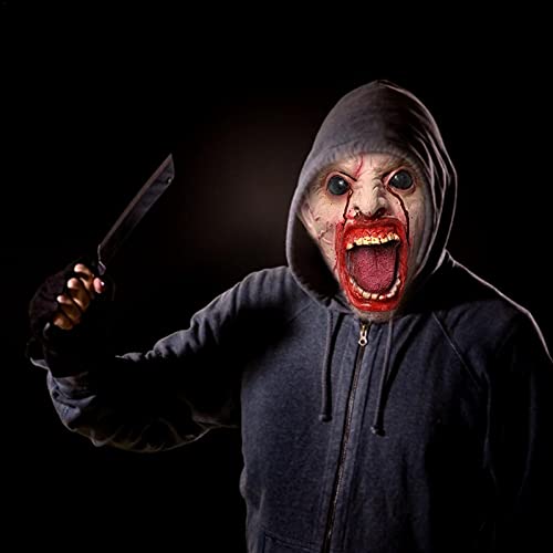 Enjovdery Máscara de látex de Halloween, máscara realista assustadora de cabeça inteira, máscaras de