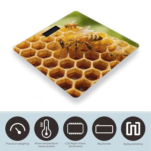 Báscula Digital para Baño Honeycomb Yellow Bee miniatura 3