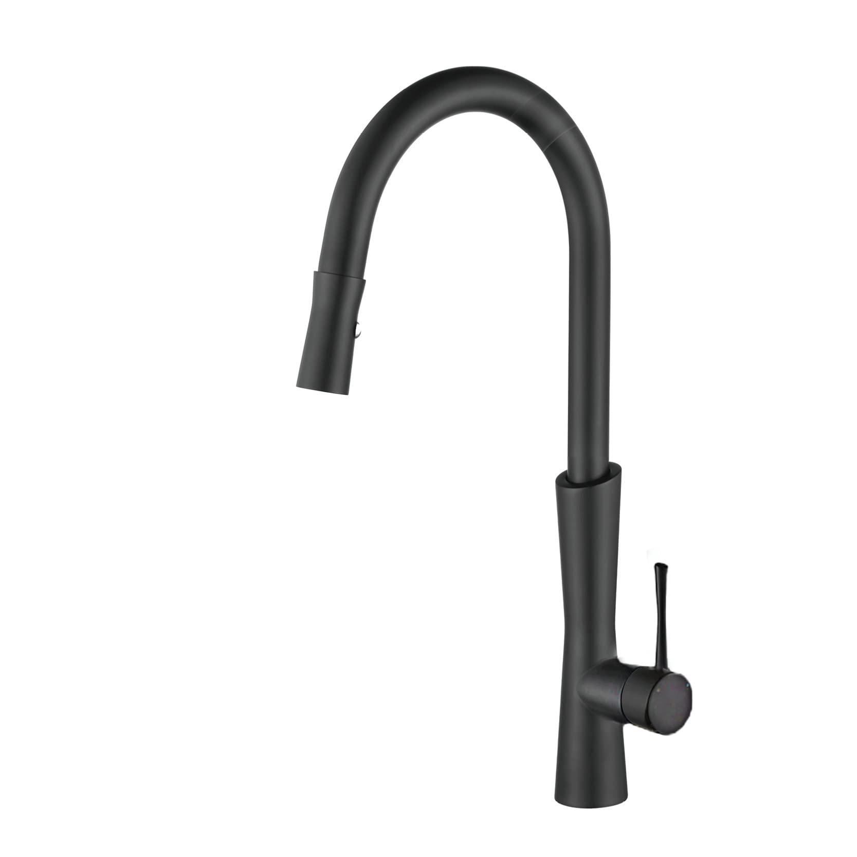 Robinet de cuisine avec 2 modes de sortie d'eau chaude et froide, mitigeur noir mat en cuivre