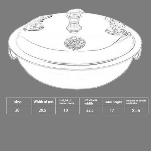 Olla para fondue de cobre puro de 30 cm miniatura 2