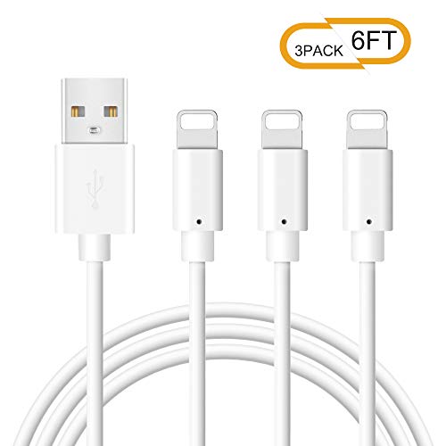 Phone Charger Cable Budget & Good USB Cable 3 Pack 6ft Certified Charging