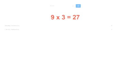 Multiplication Table