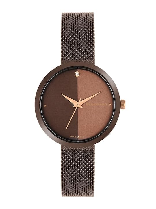 Image of Giordano Eleganza Collection Analog Wrist Watch for Women with Color Variant, Stylish Wired Metal Mesh Band| Ladies | Girls to Compliment Your Look | Ideal Gift for Female - GD-4062