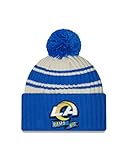 New Era Los Angeles Rams - NFL Fanartikel - Wintermütze Beanie Bommelmütze - - Sideline Kollektion - weiß blau - One-Size