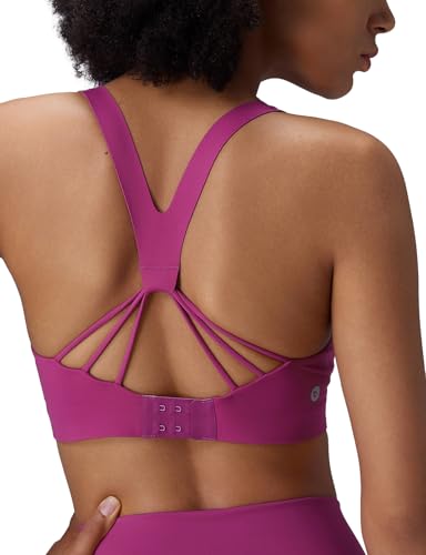 Image of baleaf Sweatleaf Adjustable Sports Bras for Women, Padded Racerback Yoga Bra, High Impact Molded Cup Workout Bra
