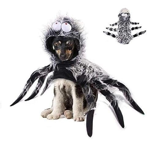 Disfraz de araña de Halloween para mascotas, trajes de araña de felpa para decoración de fiesta Cover