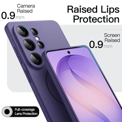 Image of JETech Magnetic Slim Cover Case for Samsung Galaxy S26 Ultra, Compatible with MagSafe, Anti-Slip Grip & Full Camera Lens Protection, Ultra-Thin Lightweight Matte Finish Phone Cover (Heron Purple)
