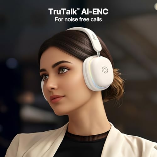 pTron Studio Xtreme Beige Wireless Over Ear Headphones - Image 6