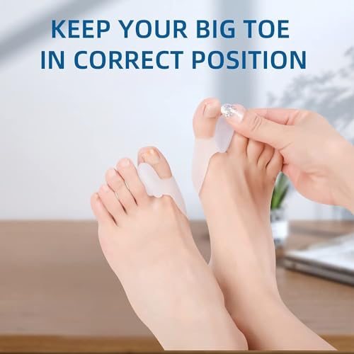 Image of Bunion Corrector Silicone Toe Separators For Fast Pain Relief - Orthopedic Bunion Spacers Spreader Free Size (Toe Separator)