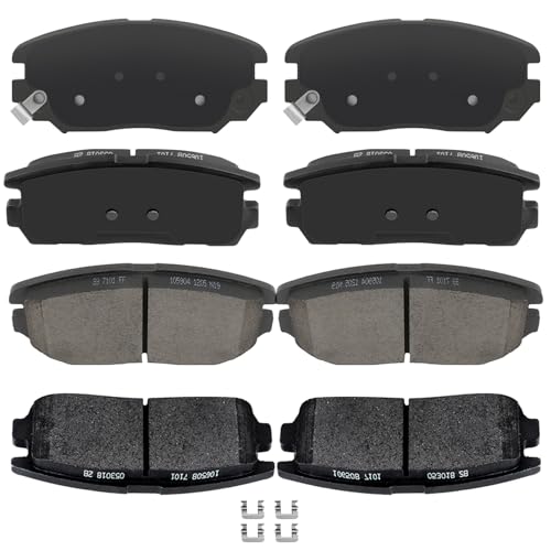 Image of AUTOMUTO D1125 & D1275 Ceramic Brake Pads Kits, Front Rear 8pcs Brake Pads Set fit For 2010-2017 For Chevrolet Equinox,2010-2017 For GMC Terrain
