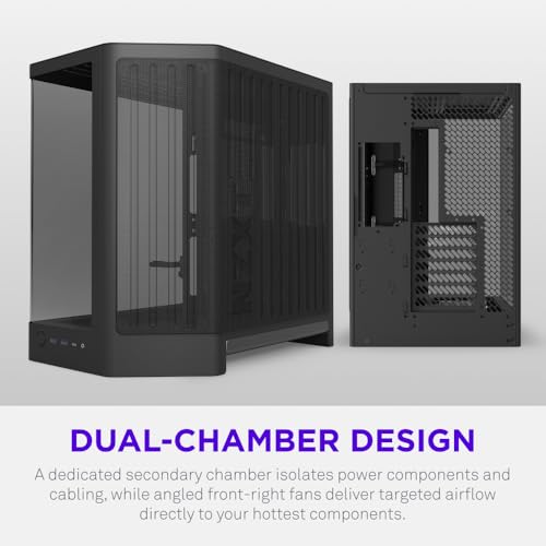 Image of NZXT H6 - Compact Dual-Chamber ATX PC Case - Black