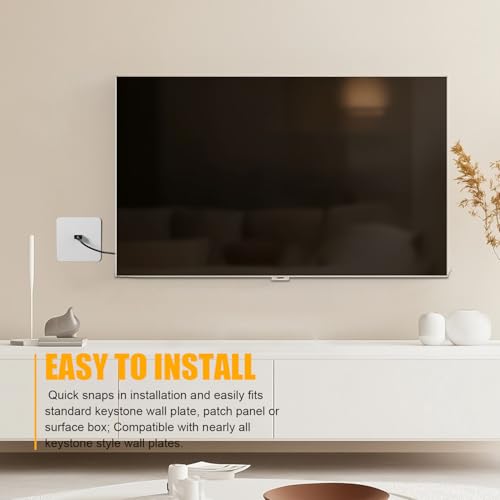 BERLAT HDMI Keystone conector hembra 4K 6 unidades negro miniatura 5