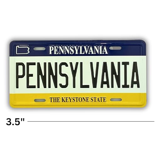 Imán decorativo placa Pennsylvania 3.5 pulgadas miniatura 4