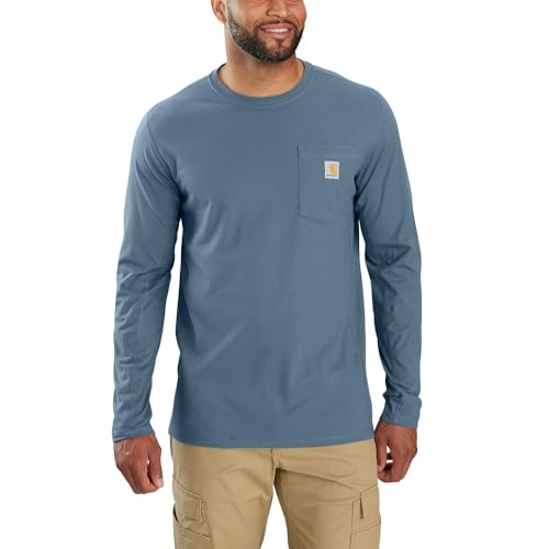 Image of Carhartt Men's Force Relaxed Fit Midweight Long-Sleeve Pocket T-Shirt