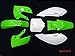 Fairing Kit Plastic Fender for Kawasaki KLX110 KX65 KLX 110 KX 65 Suzuki DRZ110 Chinese 110cc 125cc 140cc Pit Dirt Bike (Green+White)
