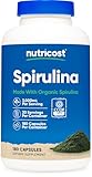 Nutricost Spirulina 3,000mg, 180 Capsules for 30 Servings - CCOF Certified Made with Organic Spirulina, Gluten Free, Vegetarian