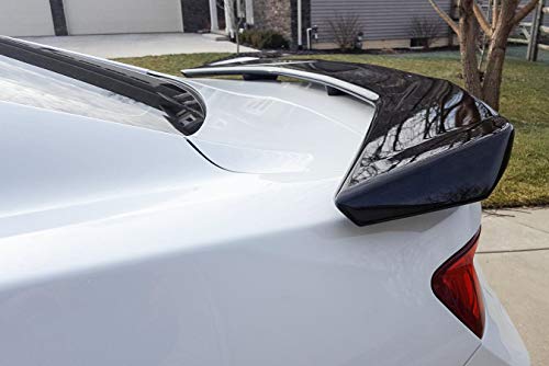 Replacement for 2016-Present Chevrolet Camaro All Models | ZL1 GM Factory Style ABS Unpainted Black Rear Trunk Lid Wing Spoiler (ABS Plastic - Matte Black) - Thumbnail 3