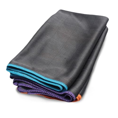 Mis.Moon Chiffon en Fibre de Carbone,Microfibre Carbone Serviette Nettoyage, 3 Serviette Nettoyage sans Trace 40 * 50cm pour Verre,Microfibre vitre, Lunettes, Vaisselle, Cuisine, Ménage