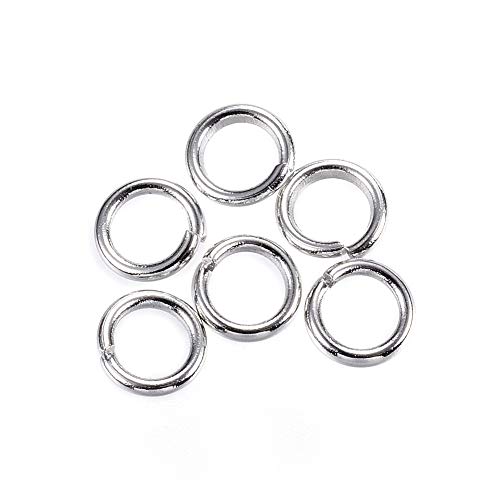HDSupplies 100 Pieces - 304 Stainless Steel Jump Rings - 4.5mm - 20 Gauge (0.8mm Thickness)