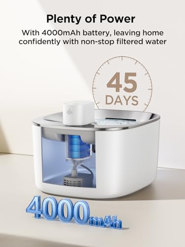 Feelneedy YPD-C004 Wireless Cat Water Fountain Battery Operated, Feelneedy 4L/135 Fl Oz Pet Water Fountain thumb #5