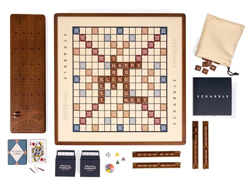 Scrabble, Trivial Pursuit y Cribbage Juego 3 en 1 miniatura 2