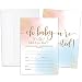 Oh Baby, He or She? Gender Reveal Invitations, Gold and Glitter Invite For Baby Shower, Blue and Pink Invitation, 20 Double-Sided Fill in Invitations With Envelopes Celebration Party Supplies -4617
