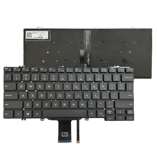 HSSDTECH ���� US�L�[�{�[�h�o�b�N���C�g�t�� DELL �p Latitude 7300 5300 5200 2 in 1