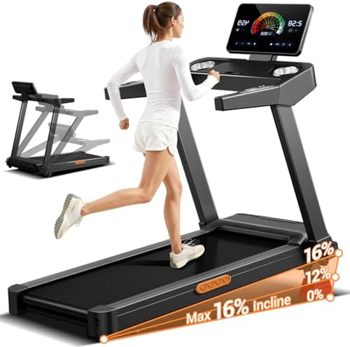 UMAY Cinta de Correr Plegable con Inclinación 16%, 14 KM/H Cinta ...