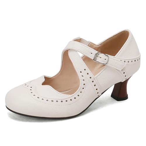 Mary Janes Lizoleor à bout rond et finitions soignées classiques