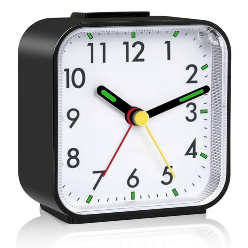 Oryzium Alarm Clock Bedroom Bedside Silent Alarm Clocks Non Ticking