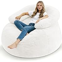Oversized Ultra Soft Faux Fur Bean Bag Chair with Filler only .49: eDeal Info