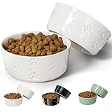 Ceramic Dog Bowl Set of 2 with Anti-Skid Base...