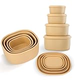 AOEDEO 4 Pcs Silicone Food Storage Containers with Lids，BPA Free Reusable Silicone Storage Containers for Food Freezer Containers Freezer Dishwasher Safe (33.8oz, 20oz, 10oz, 6.7oz)